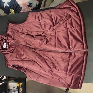 Denim + Company Burgundy Velvet Vest, Size 3X